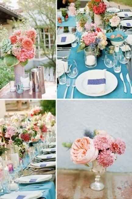 Combinación de colores para una boda color azul
