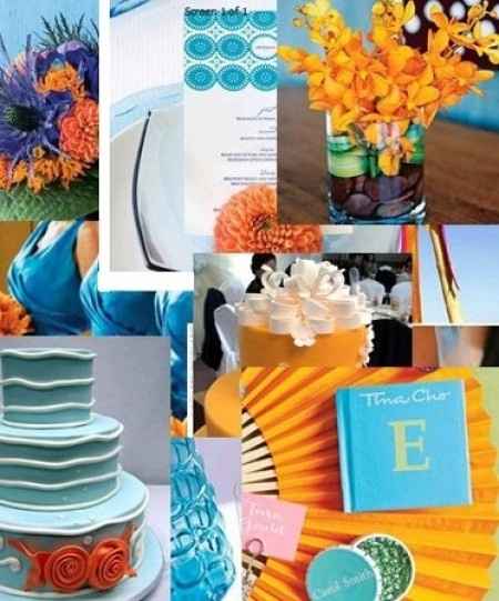 Combinación de colores para una boda color azul