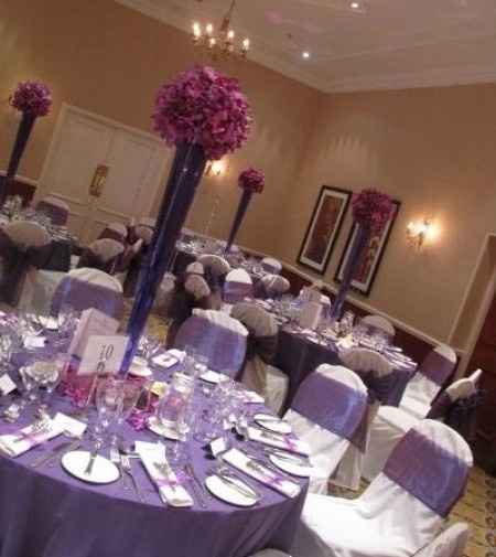 Combinación de colores para una boda color morado