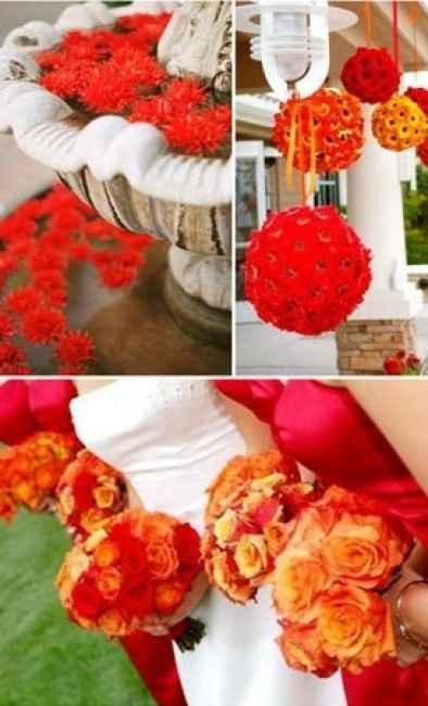 Combinación de colores para una boda color naranja