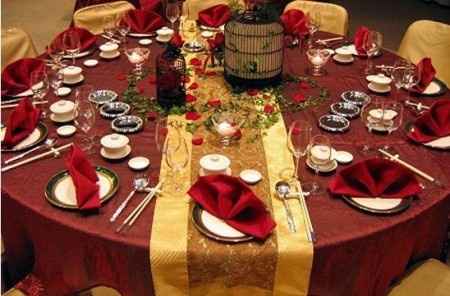 Combinación de colores para una boda color rojo