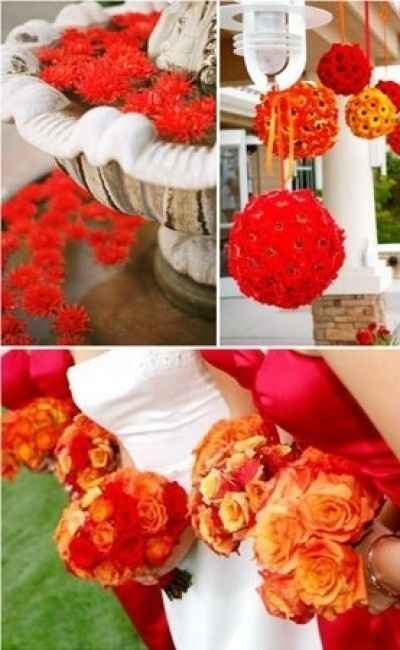 Combinación de colores para una boda color rojo