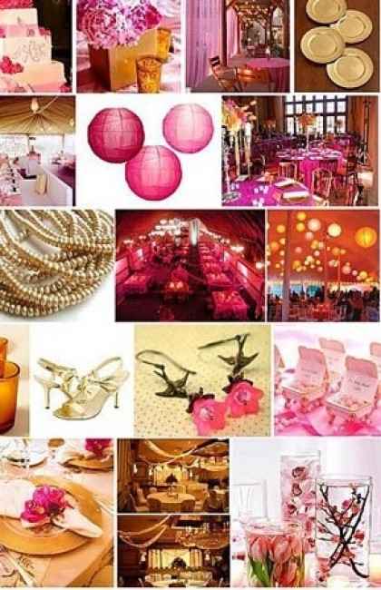 Combinación de colores para una boda color rosa