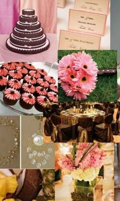 Combinación de colores para una boda color rosa