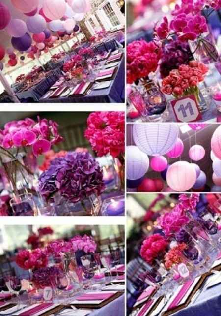 Combinación de colores para una boda color rosa