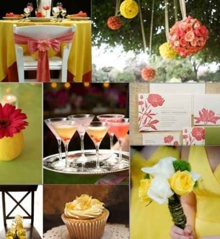 Combinación de colores para una boda color rosa