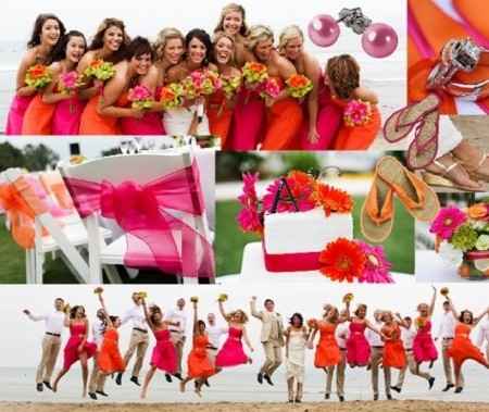 Combinación de colores para una boda color rosa