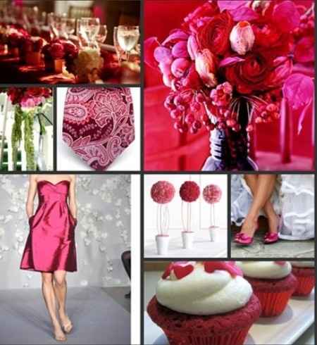 Combinación de colores para una boda color rosa