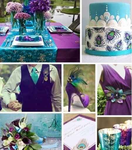 Combinación de colores para una boda color turquesa