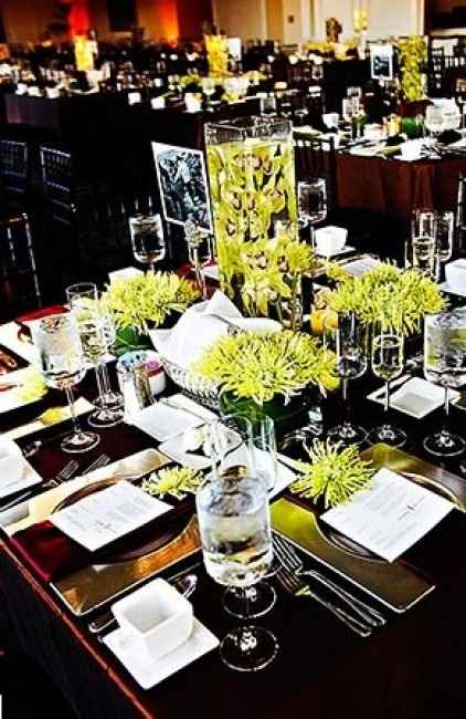 Combinación de colores para una boda color verde
