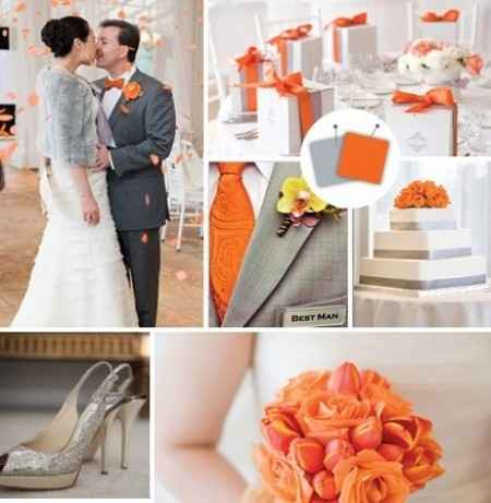 Combinación de colores para una boda color gris