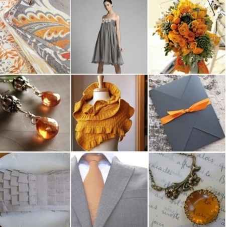 Combinación de colores para una boda color gris