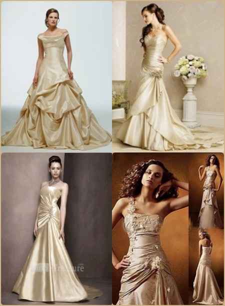 Combinaciones para una boda de color dorado