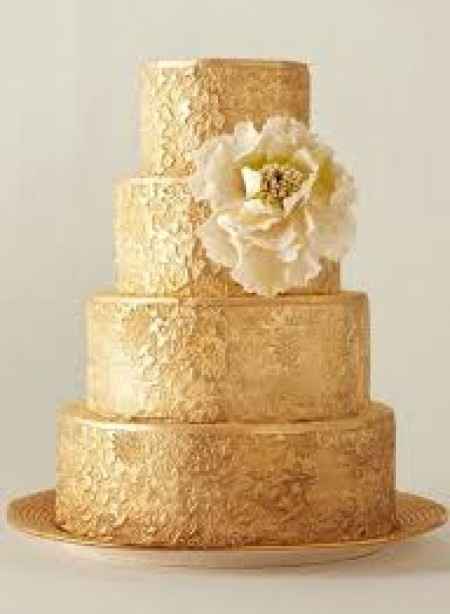 Combinaciones para una boda de color dorado