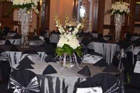Combinación de colores para una boda de color Negro
