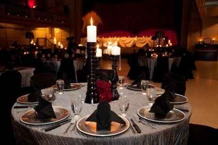 Combinación de colores para una boda de color Negro