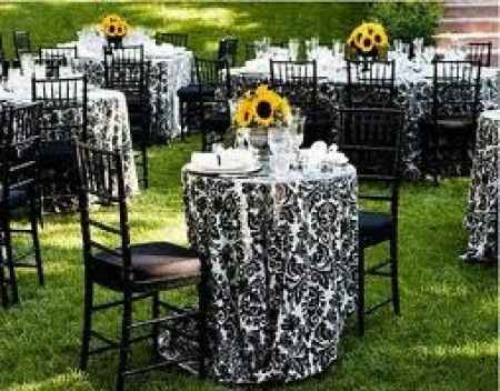 Combinación de colores para una boda de color Negro