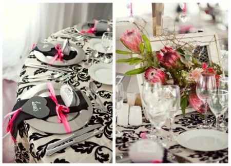 Combinación de colores para una boda de color Negro