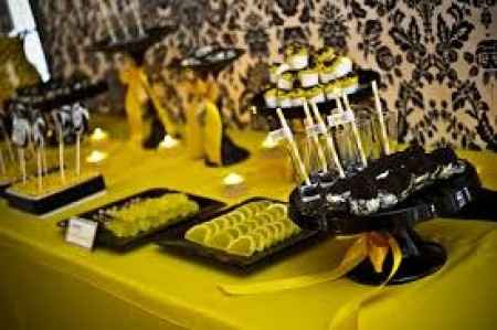 Combinación de colores para una boda de color Negro