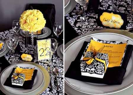 Combinación de colores para una boda de color Negro