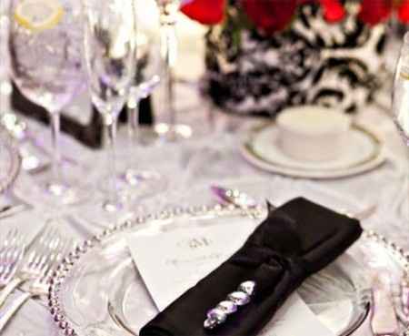 Combinación de colores para una boda de color Negro