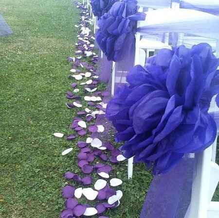 Detalles morados para sillas