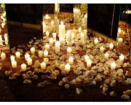 Iglesia con velas