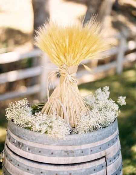 Boda Decoración con Trigo
