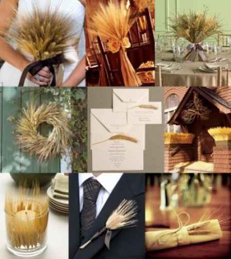Boda Decoración con Trigo