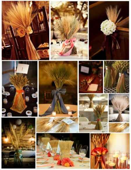 Boda Decoración con Trigo