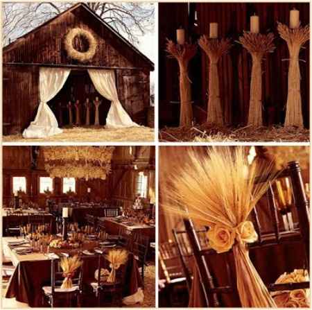 Boda Decoración con Trigo