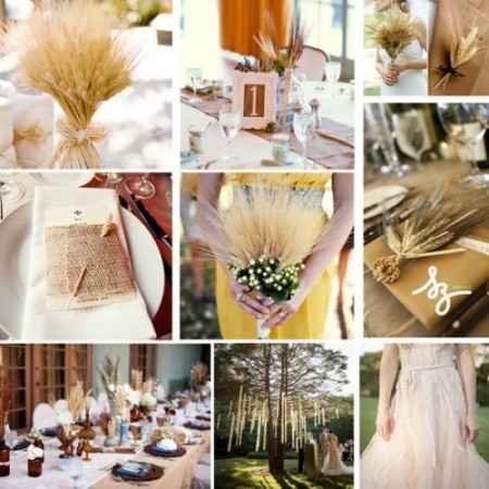 Boda Decoración con Trigo