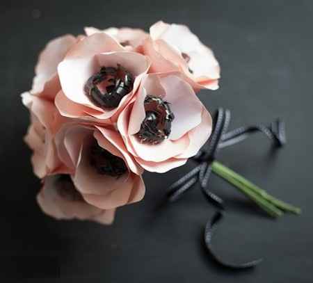 DIY: Ramo de Novia de Anemonas de Papel