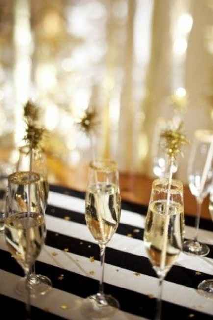 Inspiración para una boda de color Negro y Dorado