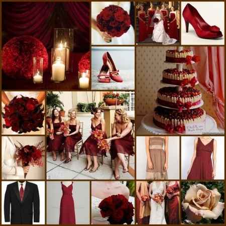 Inspiración para una Boda de color Chocolate con rojo