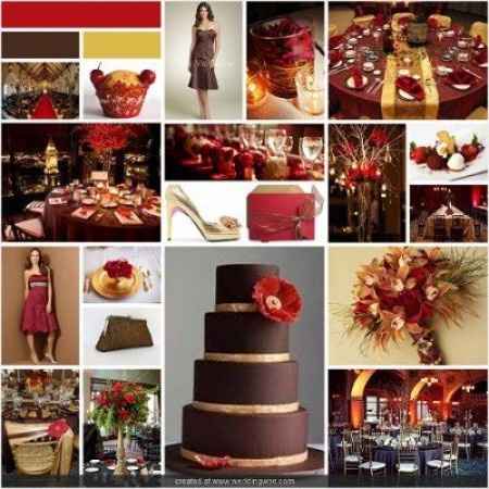 Inspiración para una Boda de color Chocolate con rojo