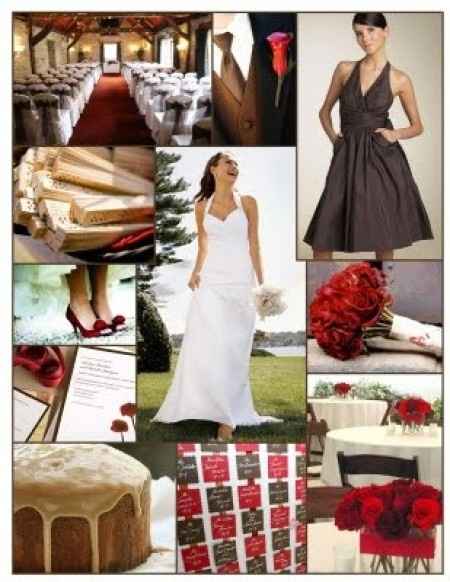 Inspiración para una Boda de color Chocolate con rojo