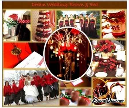 Inspiración para una Boda de color Chocolate con Rojo