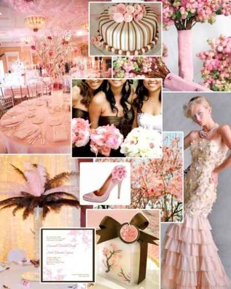 Inspiración para una Boda de color Chocolate con Rosa