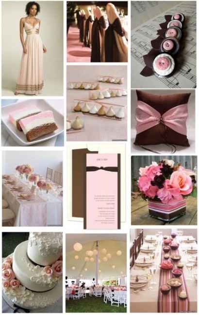 Inspiración para una Boda de color Chocolate con Rosa