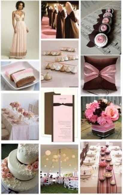 Inspiración para una Boda de color Chocolate con Rosa