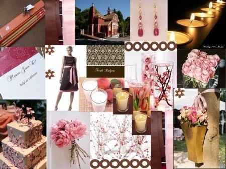 Inspiración para una Boda de color Chocolate con Rosa
