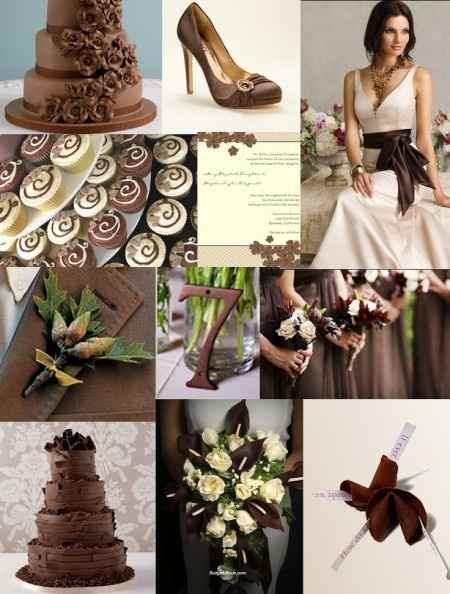 Inspiración para una Boda color Chocolate y Nude