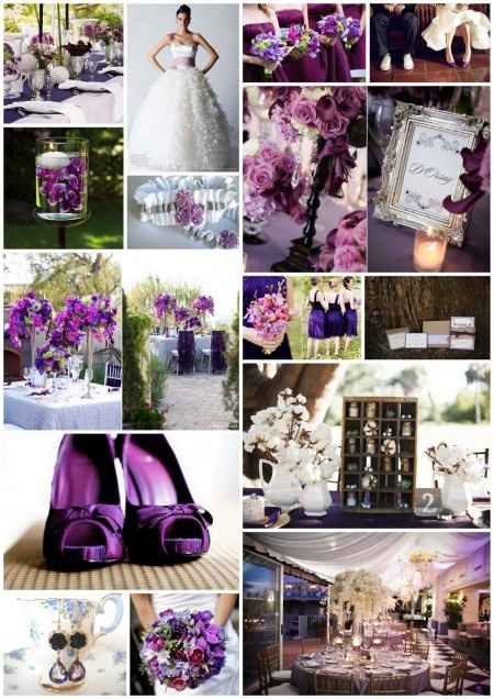 Inspiración para una Boda color Chocolate y Morado o Lavanda