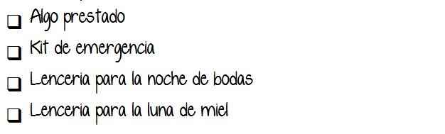 Ajuar de Novia y Checklist