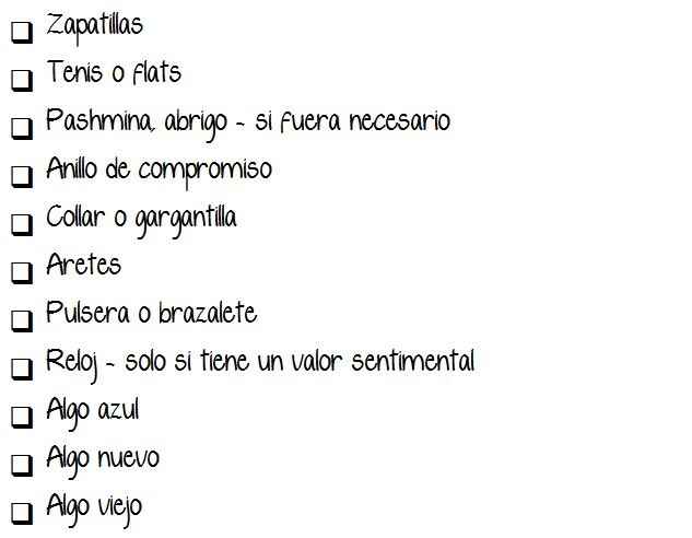 Ajuar de Novia y Checklist