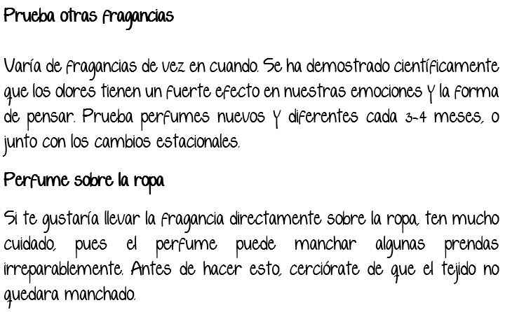 Tips para aplicarte el perfume