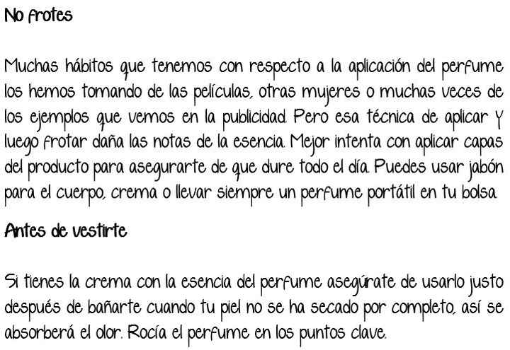 Tips para aplicarte el perfume