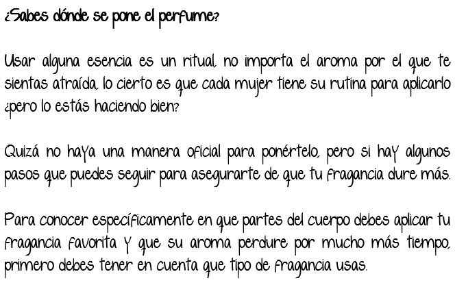 Tips para aplicarte el perfume