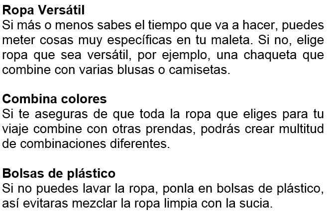 Como empacar una maleta